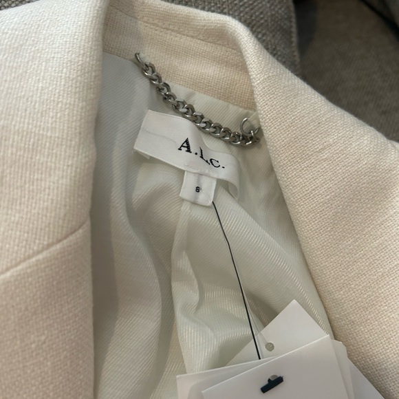 A.L.C Andy Cropped Jacket size 8 NWT NEW Color: Ecru - Picture 7 of 8
